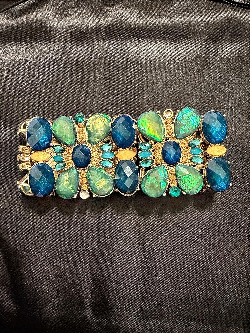 Blue & Green Statement Bracelet Like New